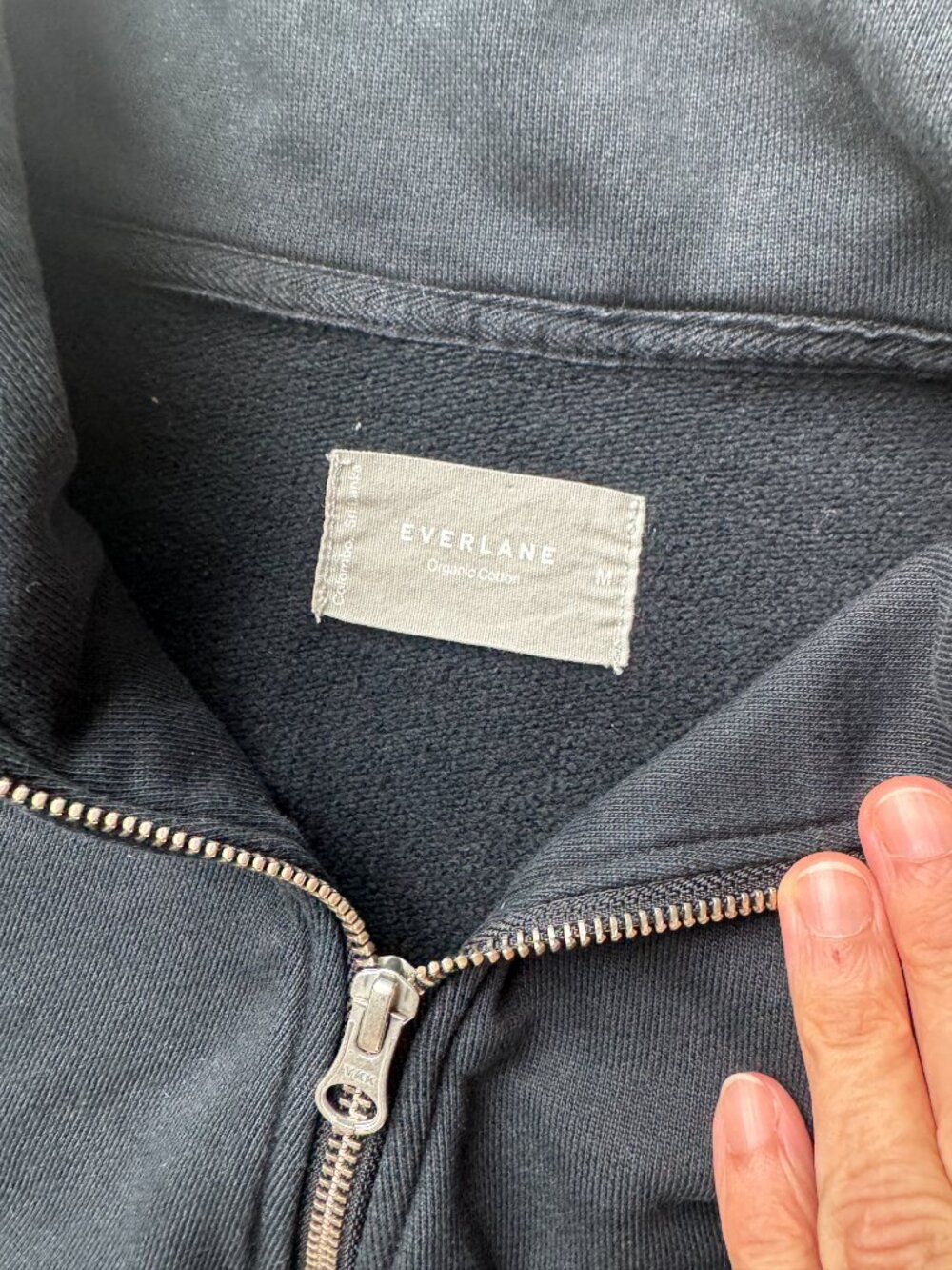 Everlane The Track Half Zip Pullover Black M Med - Picture 11 of 14